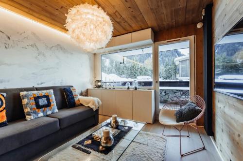 Furnished studio offering a magnificent view of Megève and the Val d'Arly