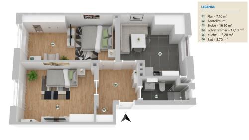 Gemütliche 2-Zimmer Wohnung in Hannover Linden Nord mit 2x Fernseher International TV