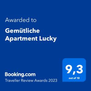 Gemütliche Apartment Lucky