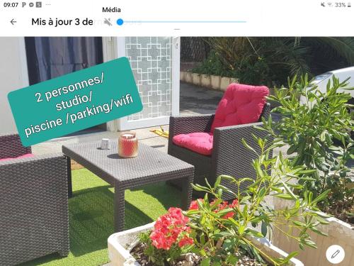 gite du stade Le cottage studio sur cour parking piscine