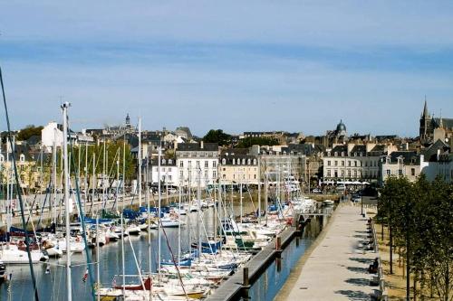 Grand T2 Port de Vannes, vue sur jardin