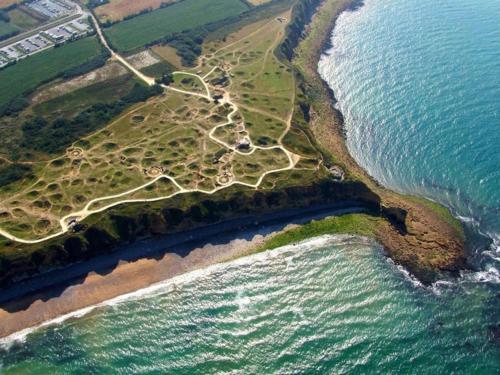 Grandcamp Maisy vue sur la plage