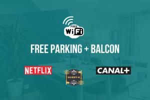Guest-K Peretto Netfix-Balcon-Free Parking