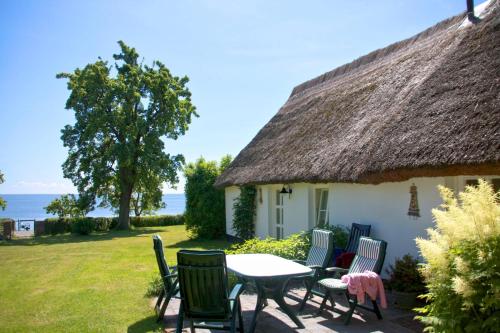 Gutshof Ostseeblick Ferienwohnungen FeWo 2 Terrasse, Gartennutzung