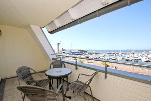 Hafenhäuser Wiek FeWo 03 Balkon, Meerblick