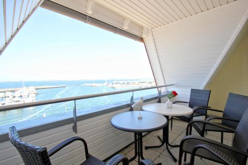 Hafenhäuser Wiek FeWo 05 Balkon, Meerblick