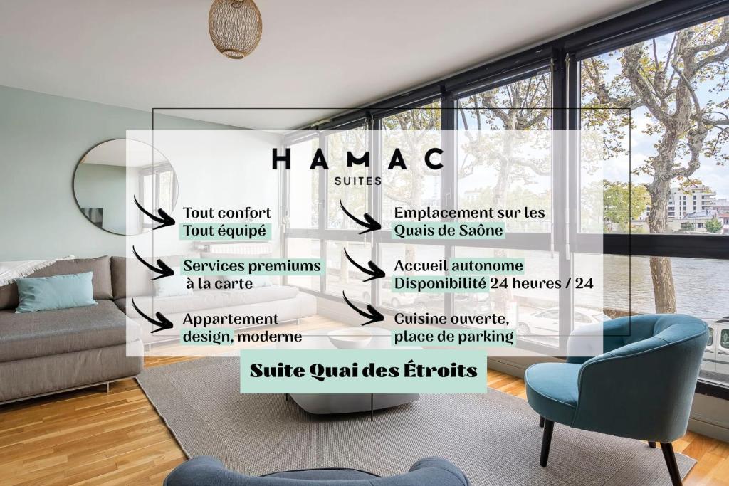 Appartement Hamac Suites - Quai des étroits - Vue sur Saône 7B Quai des Étroits 69005 Lyon