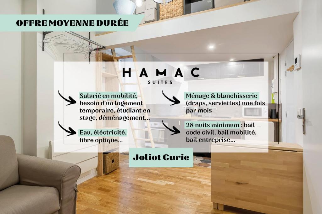 Appartement Hamac Suites - Studio Joliot Curie - Lyon 5 95 Rue Joliot Curie 69005 Lyon