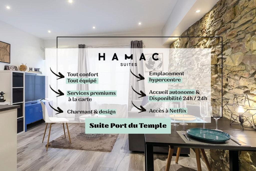 Appartement Hamac Suites - Studio Port du Temple - 2 pople 5 Rue du Port du Temple 69002 Lyon