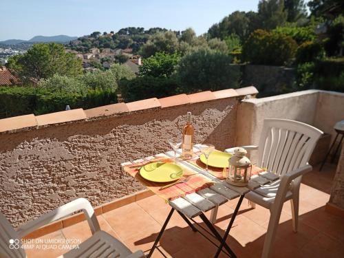 Haut de villa en duplex T2 avec terrasse vue rade