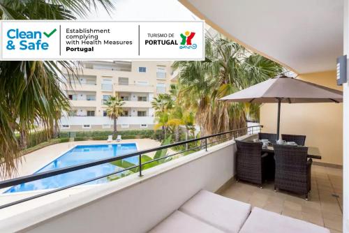 Health approved apartment with AC, terraces and pool
