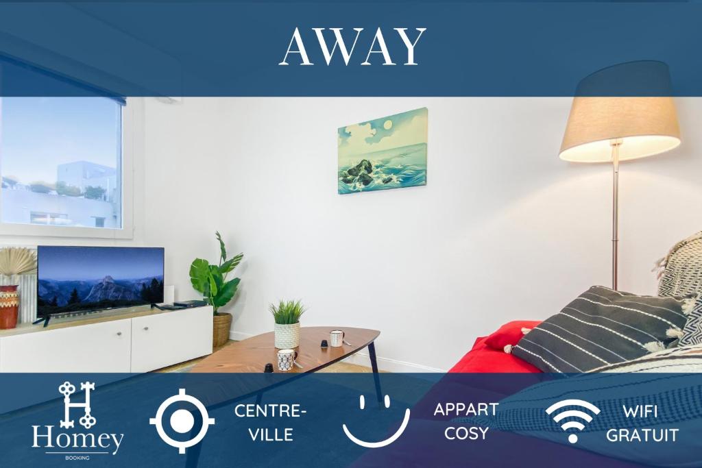 Appartement Homey AWAY - Centre-ville / Au Calme / Proche des transports pour Genève 19 Route d'Etrembières 74100 Annemasse