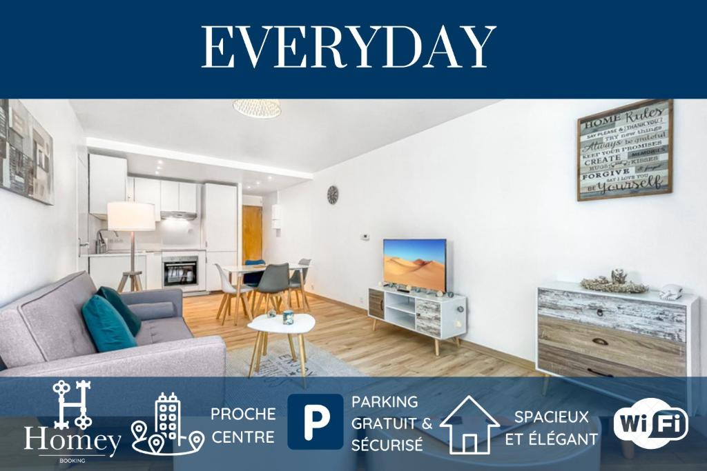 HOMEY EVERYDAY - New / Free Parking 1 Rue du Sentier, 74100 Annemasse