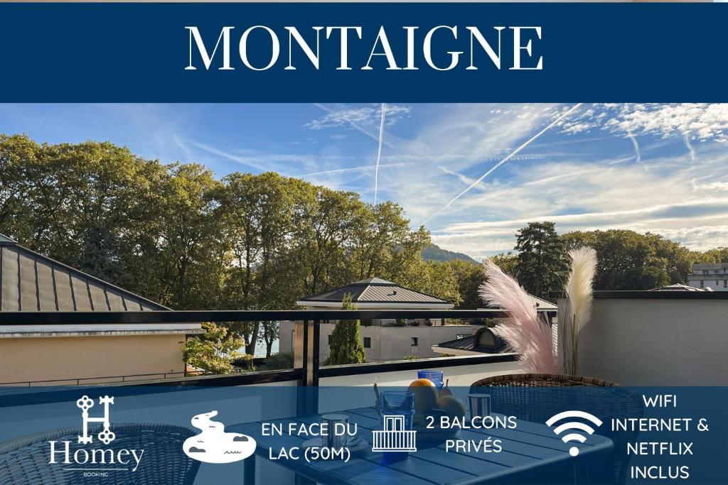 HOMEY MONTAIGNE - New - A 1 min à pied du LAC D'ANNECY - 2 Balcons privés - Appartement avec 2 chambres - Stationnement gratuit toute l'année sauf en été - juin à août 2 Rue Montaigne, 74000 Annecy