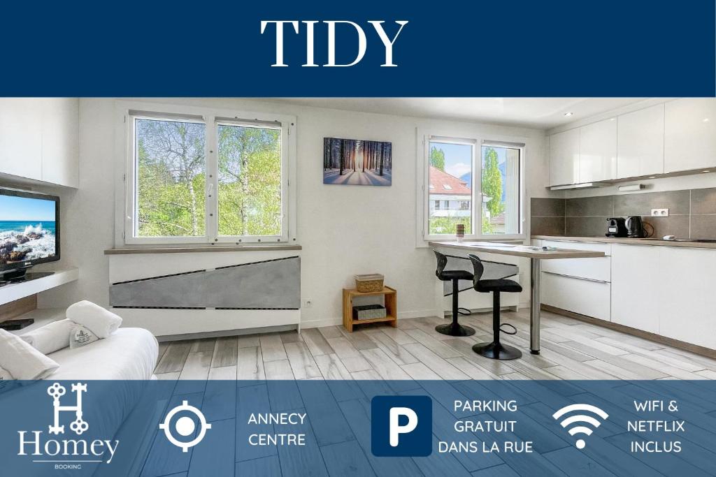 Appartement HOMEY TIDY - NEW / Proche Centre Annecy / Parking gratuit / Logement entièrement équipé 10 Rue Albert Besnard 74000 Annecy