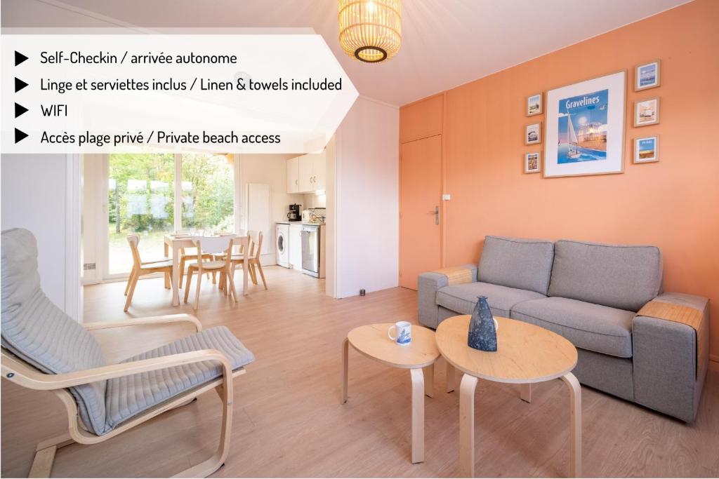 Appartement Jardin accès plage privé - Petit-Fort-Philippe RDC 23 Rue des Mouettes 59820 Gravelines