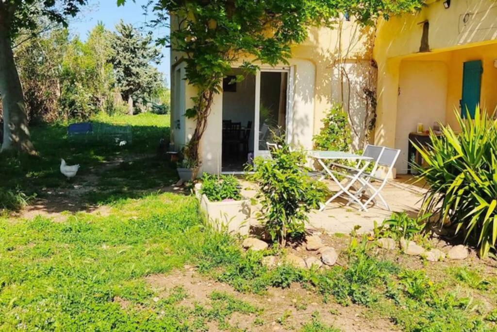 Joli Gîte de 55M2 d'entressen dans Mas en campagne avec piscine jeux d'extérieurs pour enfants terrain de pétanque route du bailly de Suffren, 13118 Entressen