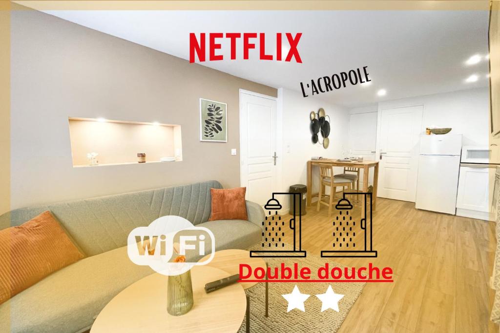 Appartement L'acropole - Douche XXL - Netflix 2e etage gauche 2 Rue Ernest Renan 50110 Cherbourg-en-Cotentin