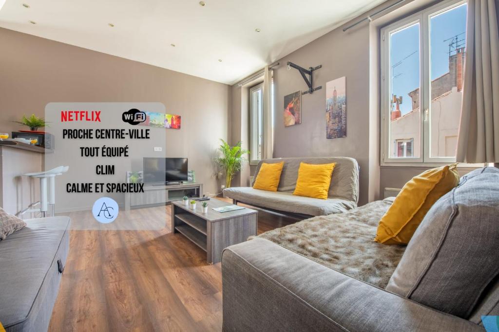 L'atelier T2 Spacieux Clim-Wifi-Netflix 27 Rue Paul Casimir, 13010 Marseille