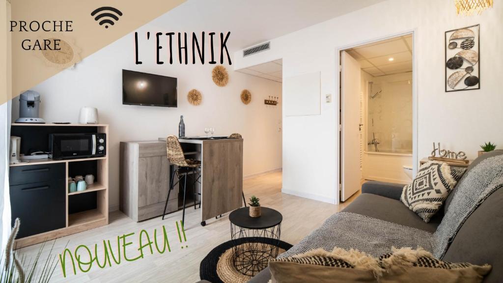 Appartement L'ETHNIK--STUDIO--TOUT CONFORT--CLIM--WIFi 31 Avenue de la Gare 65100 Lourdes