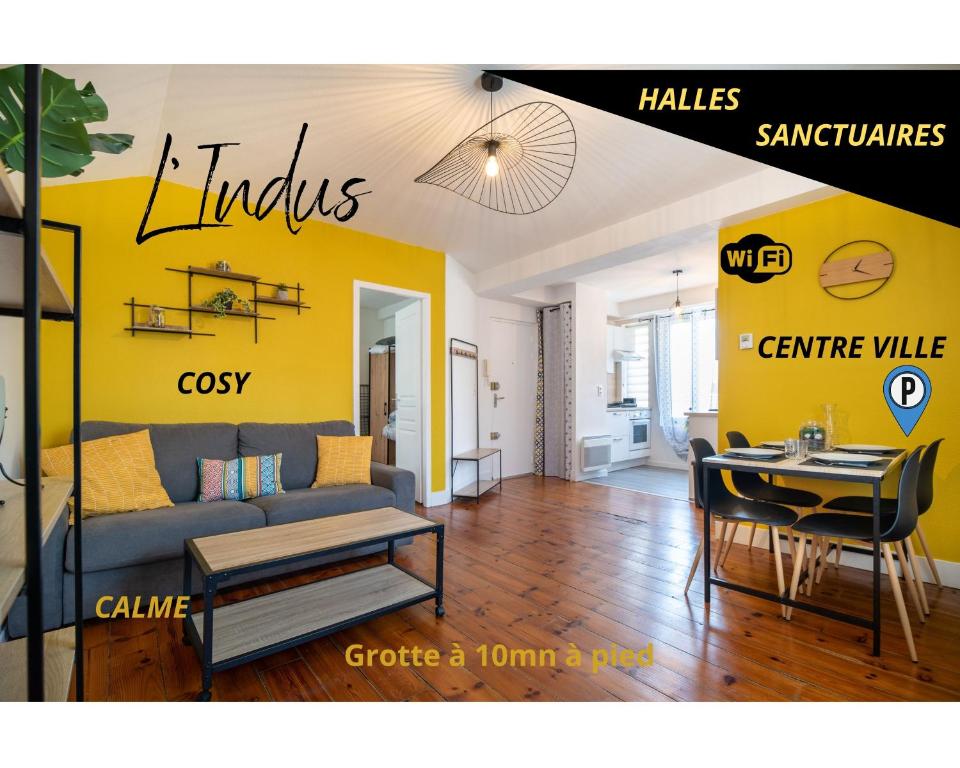 Appartement L'INDUS T2--HYPER CENTRE--TOUT CONFORT--CLIM--WIFi 12A Rue Rouy 65100 Lourdes