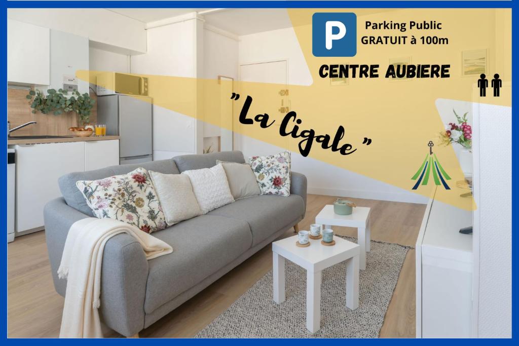 Appartement ※La Cigale※ Studio Calme ⁕ Cosy et refait à Neuf 2 Rue Chautard 63170 Aubière