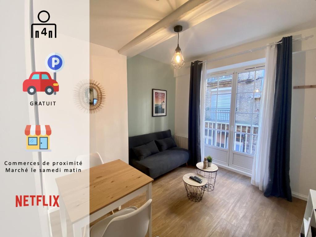 Appartement La Coquille - Centre Historique Parking Gratuit Étage 1 8 Rue Béthencourt 76200 Dieppe