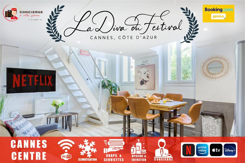 Appartement La Diva du Festival - 10 mn Palais & plages - Cosy & calme - Clim - Wifi 3 Rue du Père Muret 06400 Cannes