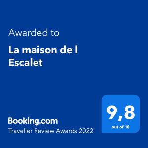 La maison de l Escalet