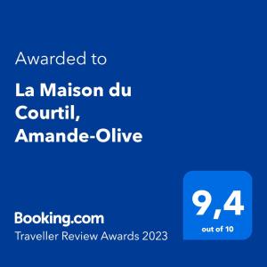 La Maison du Courtil, Amande-Olive