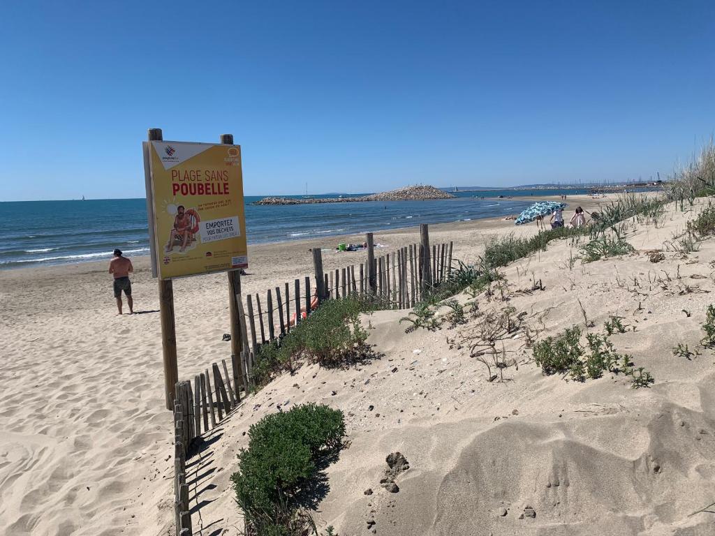 La Mer et la Plage au bout du parc Appartement 4 couchages avec jardin 135 Allée du Levant, 34280 La Grande Motte