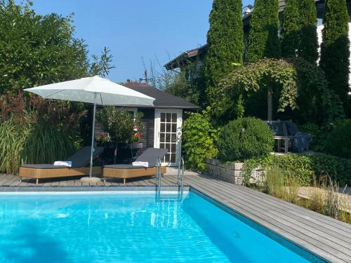 Landhaus am Plattenbichl - Luxus Apartment mit Privat-Pool und Sauna - im Sommer Bergbahn inklusive