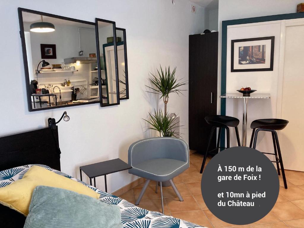 Appartement LE CITY Studio - Aux 4 Logis - Petit déjeuner inclus 1ère nuit 14 Cours Irénée Cros 09000 Foix