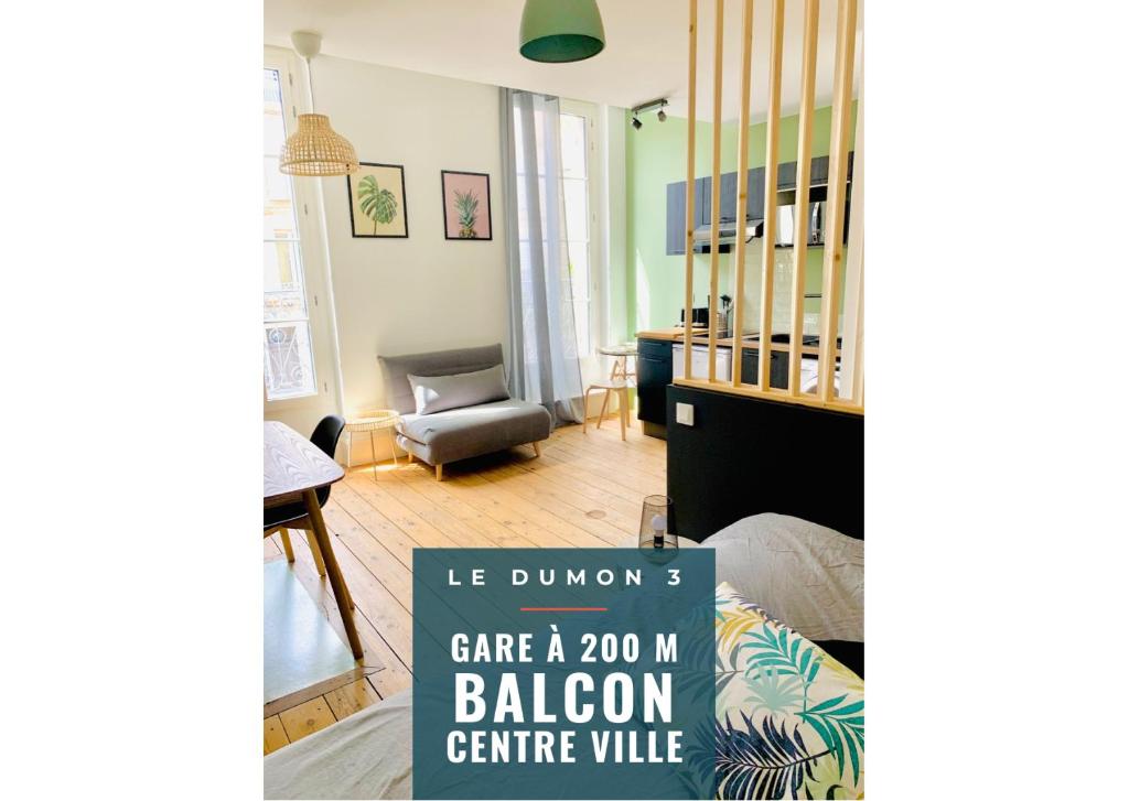 LE DUMON 3 - Studio NEUF LUMINEUX - Balcon - WiFi - Gare 200m 35 Boulevard Sylvain Dumon, 47000 Agen