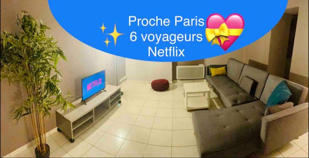 Appartement Le Familialle - Netflix - Parking privé 43 Rue d'Adhémar 78740 Évecquemont