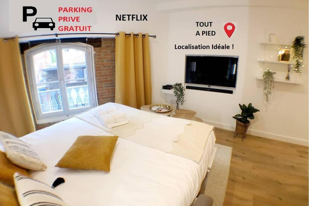 Appartement Le Floral - Hypercentre Capitole # Parking privé # Queen size 27 Boulevard de Strasbourg 31000 Toulouse