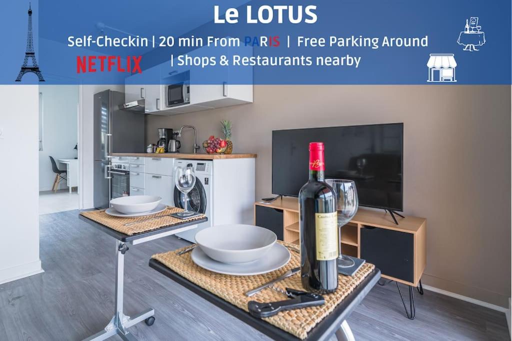 Appartement LE LOTUS - Self Checkin - 20min from Paris - Free Parking around 19 Rue Eugène Sue 93700 Drancy