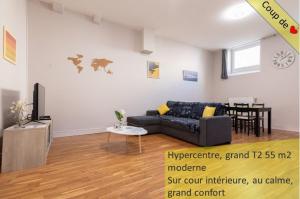 Le Mac'Honey Lounge, T2, 55 m2, HYPERCENTRE MACON au calme