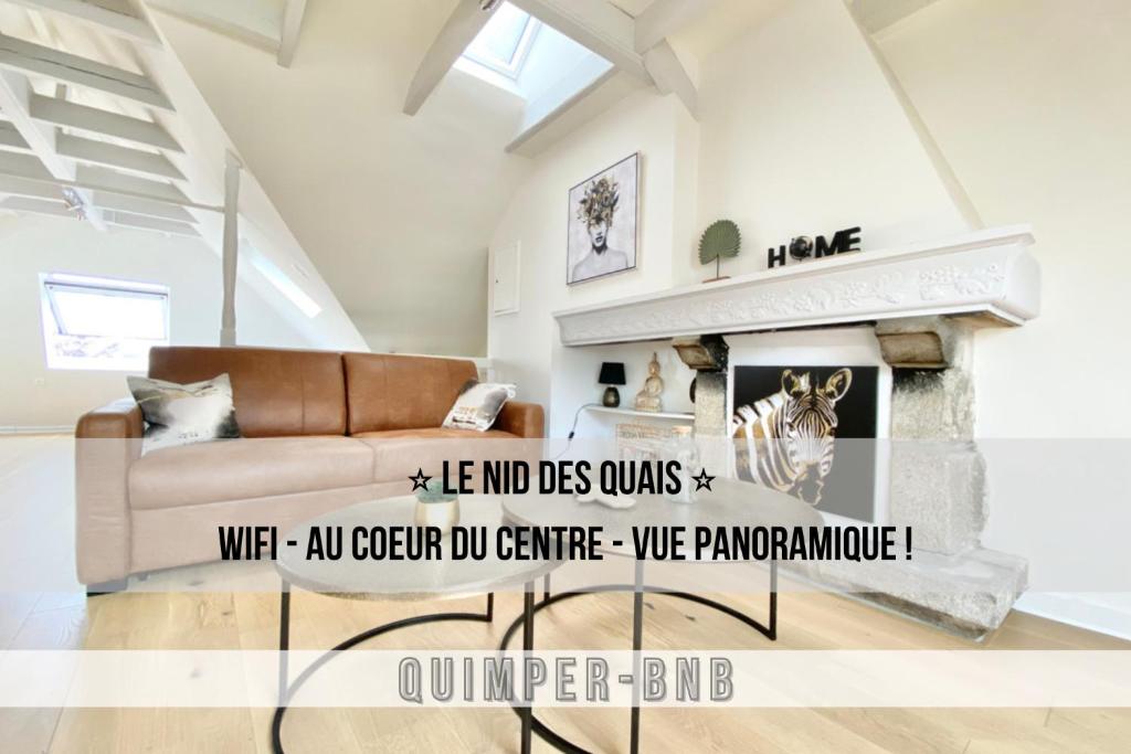 Appartement LE NID DES QUAIS - Vue Panoramique au cœur de la ville - Wifi - Entrée autonome 10 Rue du Parc 29000 Quimper