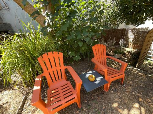 Le Patio, coeur de ville avec garage & jardin, gare à pied