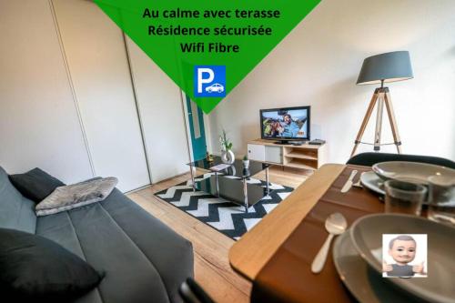 Le petit Park-studio-terrasse- piscine-WIFI FIBRE