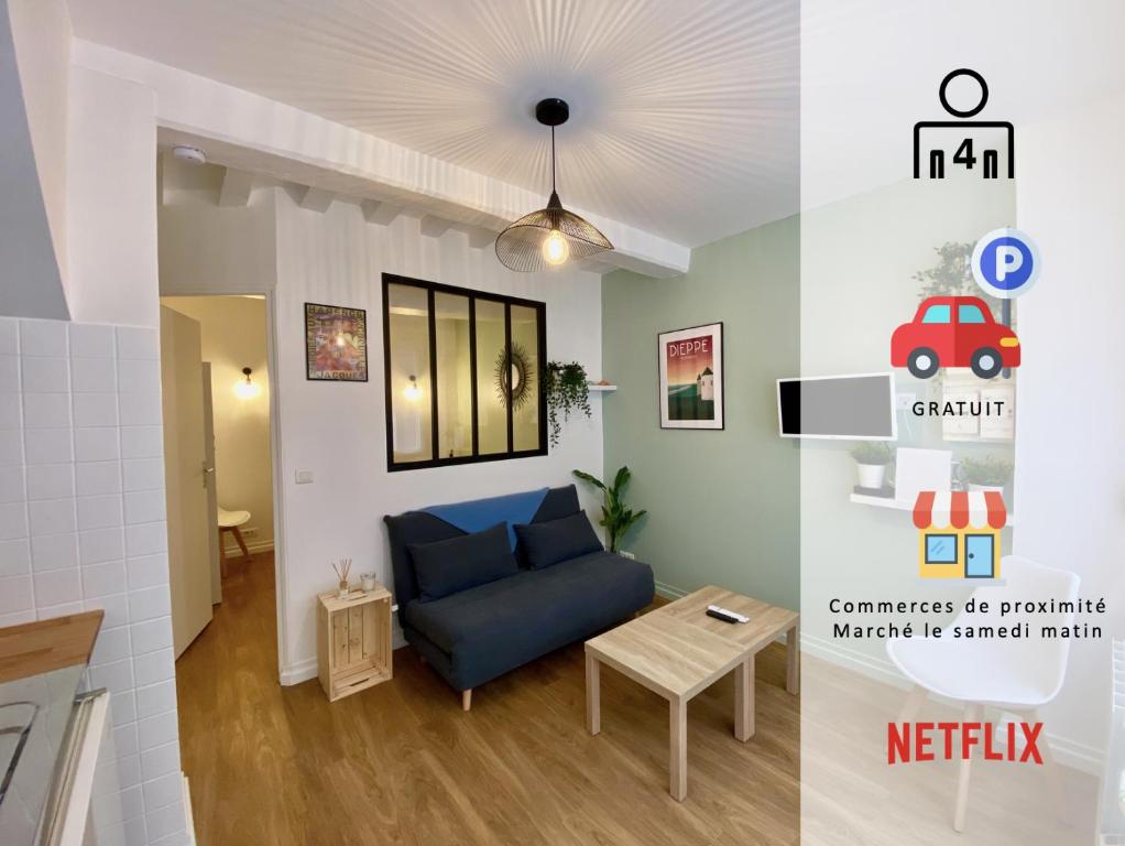 Le Plaisancier - Centre Historique, Parking Gratuit, Cosy 8 Rue Béthencourt, 76200 Dieppe