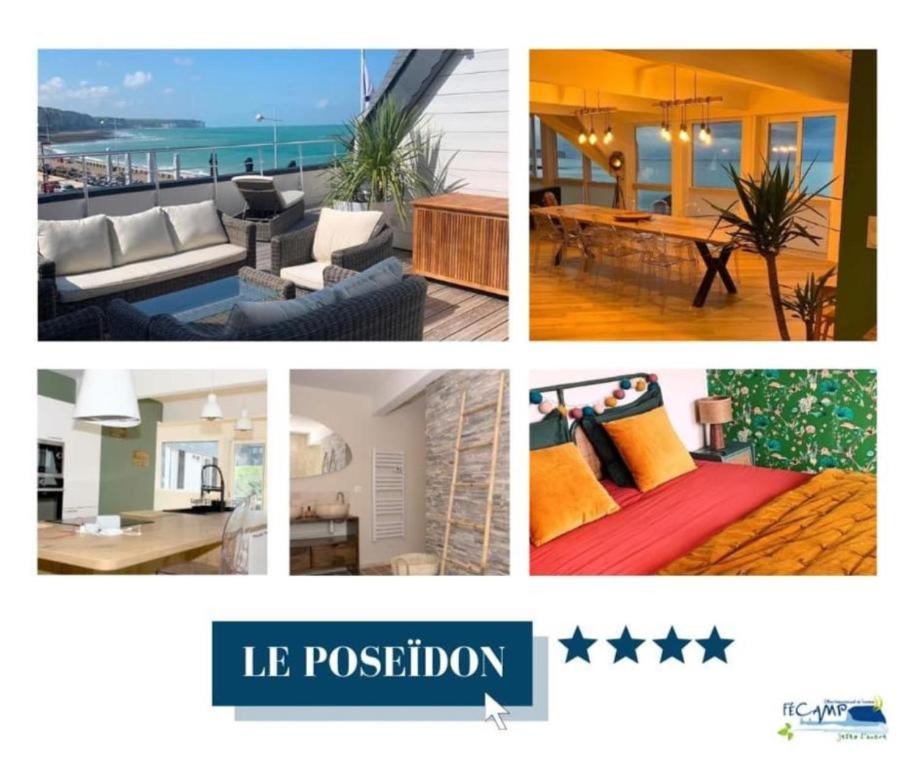 Appartement Le poséidon, gîte EXCEPTIONNEL face à la mer avec spa, terrasse, 4 chambres UN VRAI COUP DE COEUR 105 Rue Georges Cuvier 76400 Fécamp