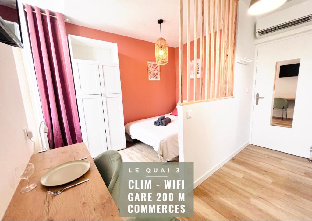 Appartement LE QUAI 3 - Studio neuf LUMINEUX CALME - CLIM - WiFi - Gare à 200m 35 Rue Traverse 47000 Agen