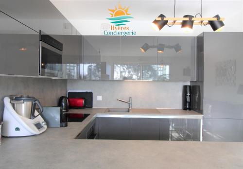 Le Rivage-T4 roof top vue mer wifi clim pk