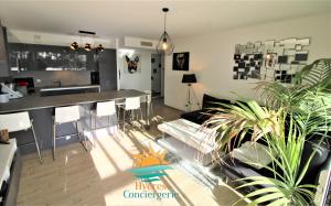 Le Rivage-T4 roof top vue mer wifi clim pk