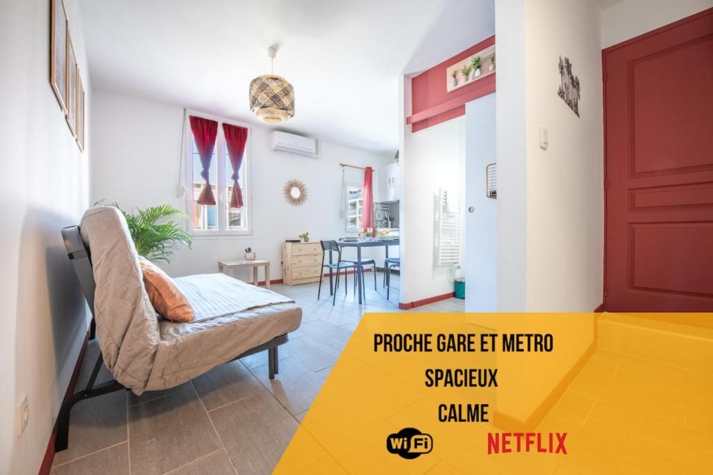 Appartement Le Safari Chic Grand T2 Clim Wifi Netflix 58 Rue Albe 13004 Marseille