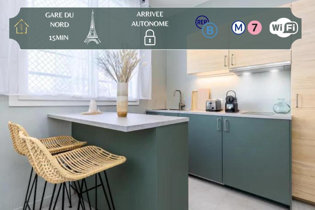 Le Studio St Barth - Proche Paris 150 rue Léopold rechossière, 93300 Aubervilliers