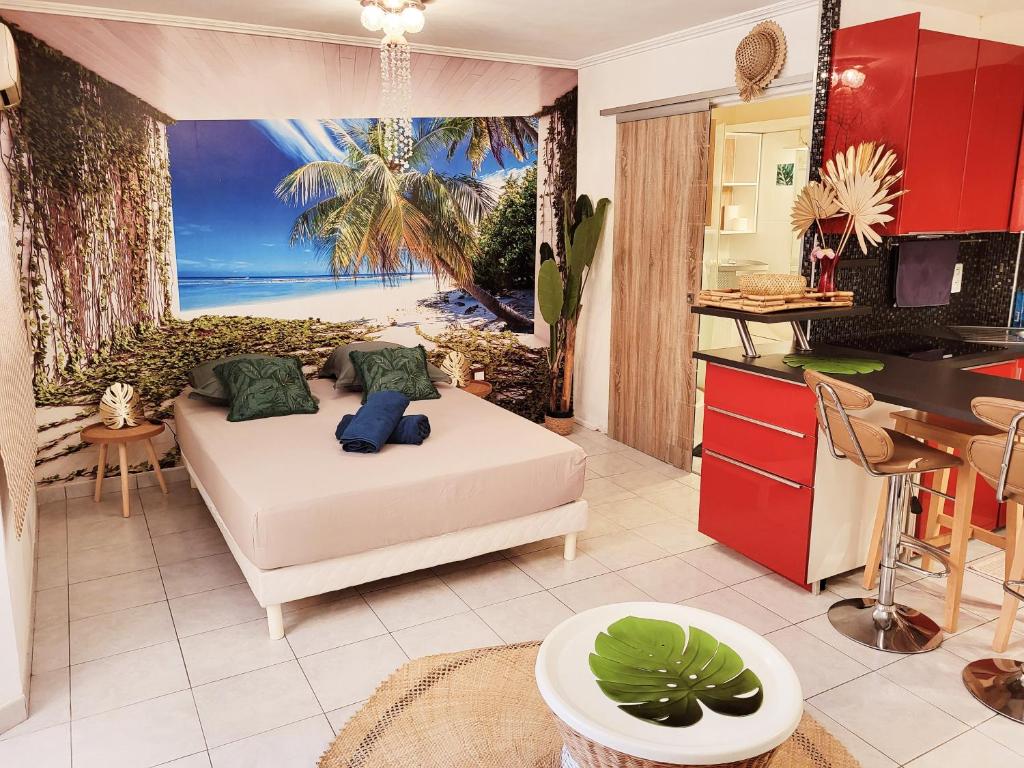 Appartement Le studio TAHITI 4 pers 600m de la plage la favière 160 Avenue de la Mer cote d'azur 4 bat 1 appart n°12 83230 Bormes-les-Mimosas