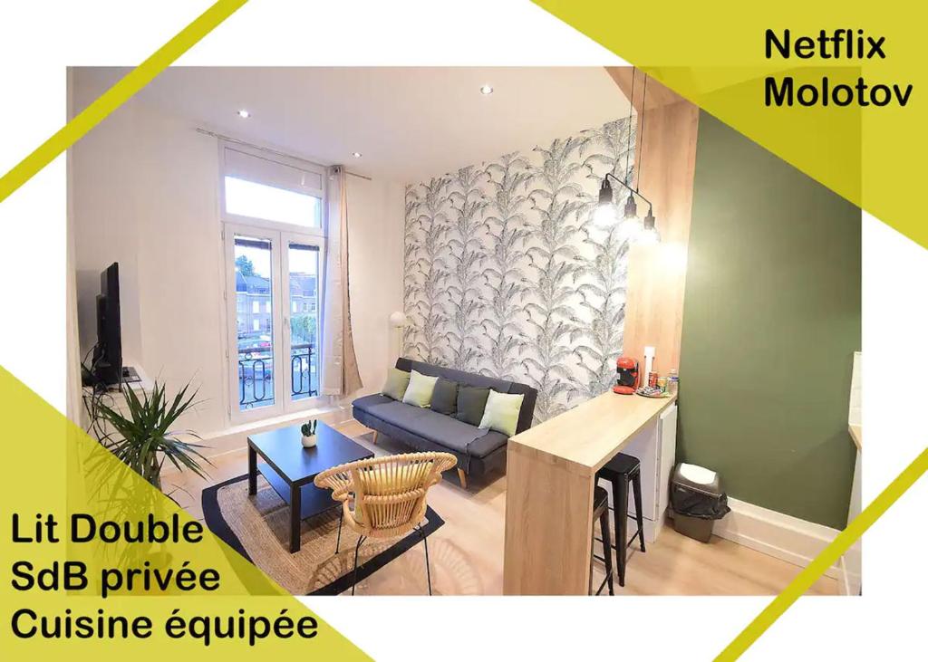 Appartement LeRelaisdOdile13 - PARKING - LUMINEUX - HYPER CENTRE - TRAMWAY 28 Boulevard Saly - Appt 13, 1er étage 59300 Valenciennes